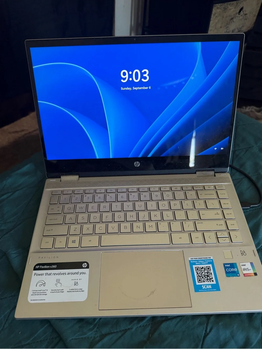 HP Pavilion Convertible Laptop in Black and Silver